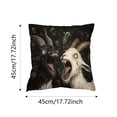 thumbnail image 2 of Screaming Goat Pillow Cover, 18x18 Inch Plush Funny Goat Face Pillow Case, Decorative Pillows for Sofa, Couch, Chair, or Bed, Humorous Farm Animal Design for Living Room, Bedroom, Home, Dorm(F), 2 of 7