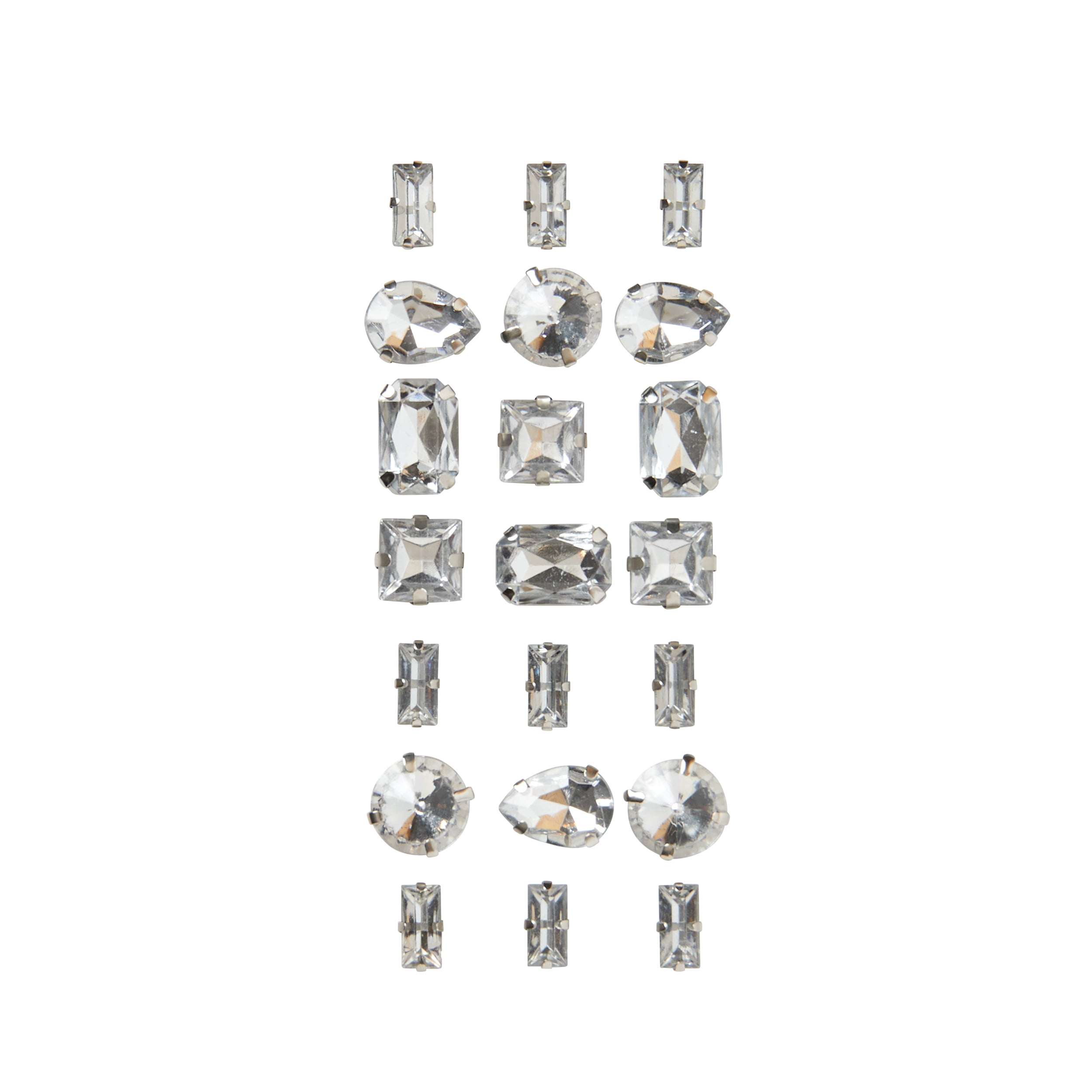Offray Embellishments, Clear Adhesive Gems, 21 Pieces, 1 Package