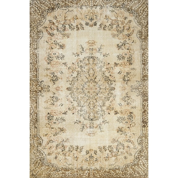 Brown Oriental Area Rugs for Living Room Washable Rugs Boho Moroccan Area Rug Soft Neutral Geometric Bohemian Carpet Distressed Indoor Rug for Bedroom Dining Room Office Foldable Nonslip Rug