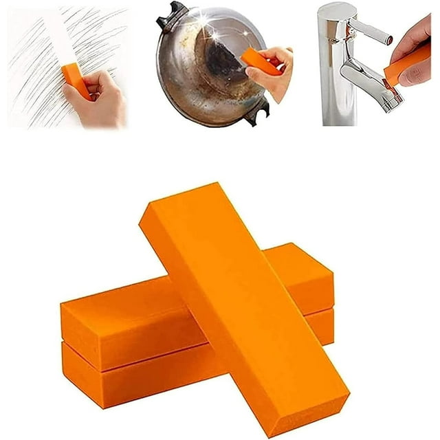 Zhuge 5 Pcs Régénérez Votre Acier Inoxydable avec Notre Trousse Efface-Rayures - Parfait pour Nettoyer et Enlever les Taches d'Eau et la Rouille des Appareils et de la Vaisselle de Cuisine