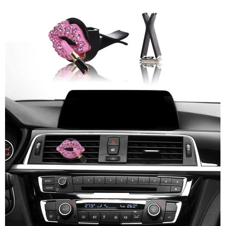 MINI-FACTORY Bling Car Interior Accessories Air Vent Rhinestone Diamond Decoration - Pink (Best Car Technology Accessories)