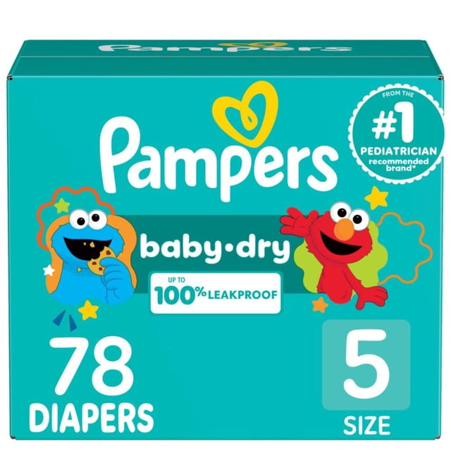 Pañales Pampers Baby Dry, tamaño 5, 78 unidades, absorbentes