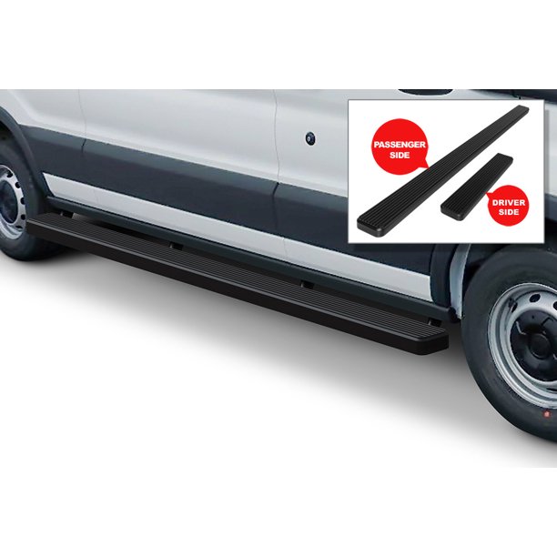 APS iBoard Running Boards 5 inches Matte Black Compatible with Ford