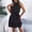A148 Black, variant on Chic Halter Dress for Women Mini A Line Sleeveless Summer Sundress with Belt Ruffle Hem Flowy Flattering Wedding Guest Cocktail Party Date Night Outfit
