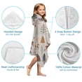 thumbnail image 7 of Beige Christmas Forest Animal Pattern Hooded Bath Towel，50"x30" for Ages 3 To 12 Kids, Quick Dry Lightweight Soft Microfiber Hood Beach Towel Cover Up for Kids, 7 of 7