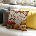 thumbnail image 3 of SHANXI Wreath Throw Pillow Covers Quotes Thanksgiving Fall 18x18in, 3 of 5