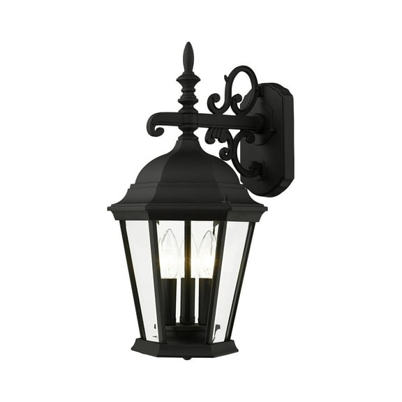 Livex Lighting - Hamilton - 3 Light Outdoor Wall Lantern in Traditional Style -