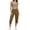 Army Green, variant on Women's Cropped Cargo Pants Button Front Casual Utility Trousers with Multi Pockets Outdoor Hiking Capris