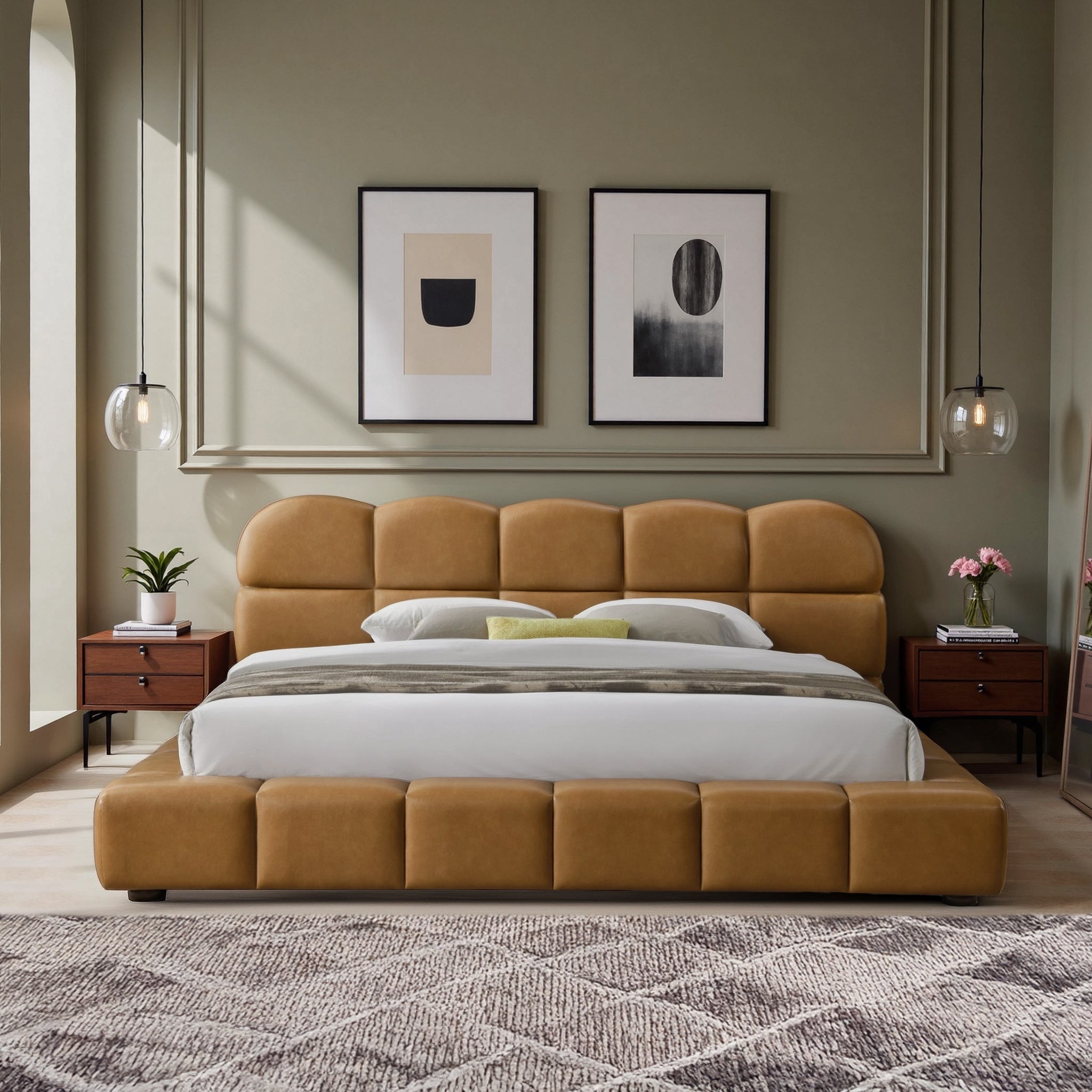 Bed Frame Roswell Luxurious King Size Platform Bed