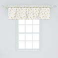 thumbnail image 2 of Ambesonne Yellow Flowers Valance Pack of 2, Minimal Summer Petal, 54"X18", Pale Mustard Grey White, 2 of 4