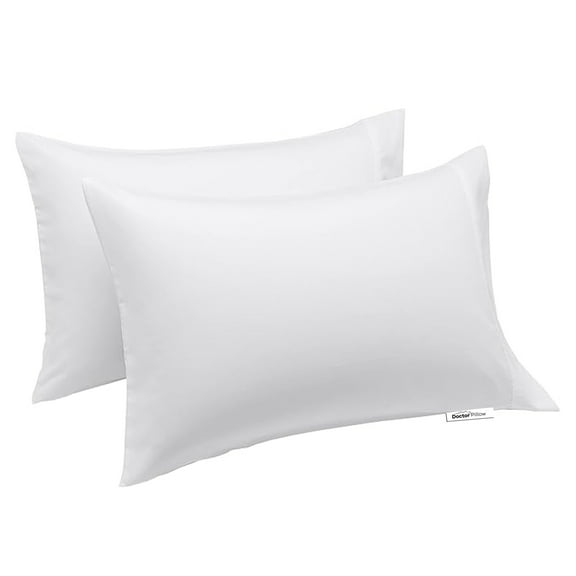 Sivanplaza Luxury Cooling Rayon Derived from Bamboo Blend Ultra Soft Pillow Cases - Cooling & Breathable （20 x 30 Inches) Color White
