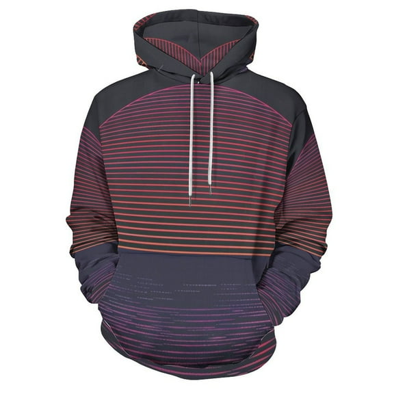 Sunset Minimalist Regular Fit Hoodie, Sporty Pullover Hooded Sweatshirt for Men Women Muscle 5XL