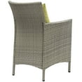 thumbnail image 3 of Modway Conduit Outdoor Patio Wicker Rattan Dining Armchair in Light Gray Peridot, 3 of 3