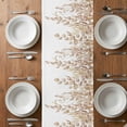 thumbnail image 4 of Table Runner 72 Inches Long for Kitchen Dining, Eucalyptus Leaves Dresser Scarf Farmhouse, Dining Table Decorations for Wedding/Parties, Khaki Summer Botanical Weeping 18 x 72 In, 4 of 8