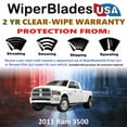thumbnail image 2 of 2011 Ram 3500 Beam Wiper Blades Wipers w/2yr Warranty (Set of 2) (WiperBladesUSA), 2 of 5