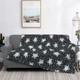 thumbnail image 2 of Uemuo Turtle Printed Throw Blanket for Couch, Fluffy Fuzzy Blankets for Bed, Sofa, Cozy Flannel Faux Fur Blanket-80"x60", 2 of 6