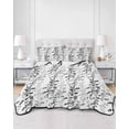 thumbnail image 2 of Full Size Quilt Bedding Set, Black Grey Botanical Reversible Summer Quilt 3 Pieces, Spring Floral Summer Farmhouse Lightweight Bedspreads Coverlets with 2 Pillow Shams for All Seasons, 2 of 5