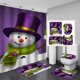 thumbnail image 1 of ¡Oferta de Navidad! Juego de 4 cortinas de ducha navideñas con 12 ganchos, juegos de baño, alfombras y accesorios., 1 of 6