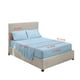 thumbnail image 2 of Juego de ropa de cama para el hogar Sábana de cama Funda de colchón Funda de almohada Juego de ropa de cama de poliéster de color sólido, Azul cielo, Completo, 4pcs / set Eigraketly HA6267-24B, 2 of 7