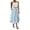 Light Blue, variant on Yucgh Women's Bohemian Flower Print Midi Skirt with Pockets, Solid Color Casual Skirt, High Waisted Elastic Waist Skirt for Summer,Gray,2XL