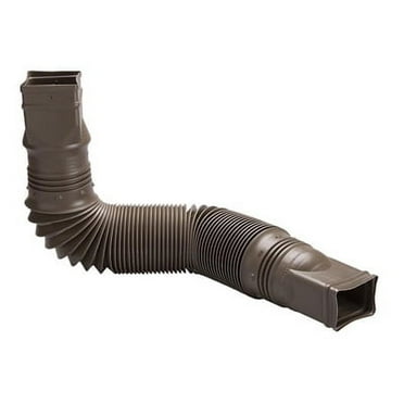 Amerimax Brown Flex Poly Downspout Extension Fits 2" x 3" Or 3" x 4"
