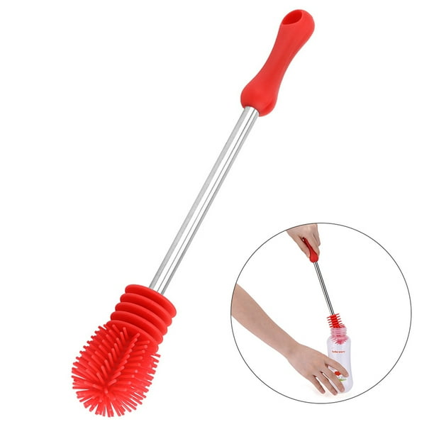 Cepillo De Silicona Para Botellas, Limpiador De Botellas De Agua, Cepillo Limpiador De Cocina Para Limpieza De Lavado De Botellas Deportivas
