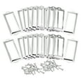 thumbnail image 1 of Soportes de etiqueta de metal para cajones 83x30mm, marcos de etiquetas para archivos, tono plateado, paquete de 20, 1 of 6