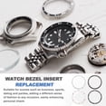 thumbnail image 7 of Uxcell Watch Bezel Insert 47mm, Stainless Steel Watch Bezel Ring Adhesive Cover Anti Scratch Cover Solar Silver/Gray, 7 of 7