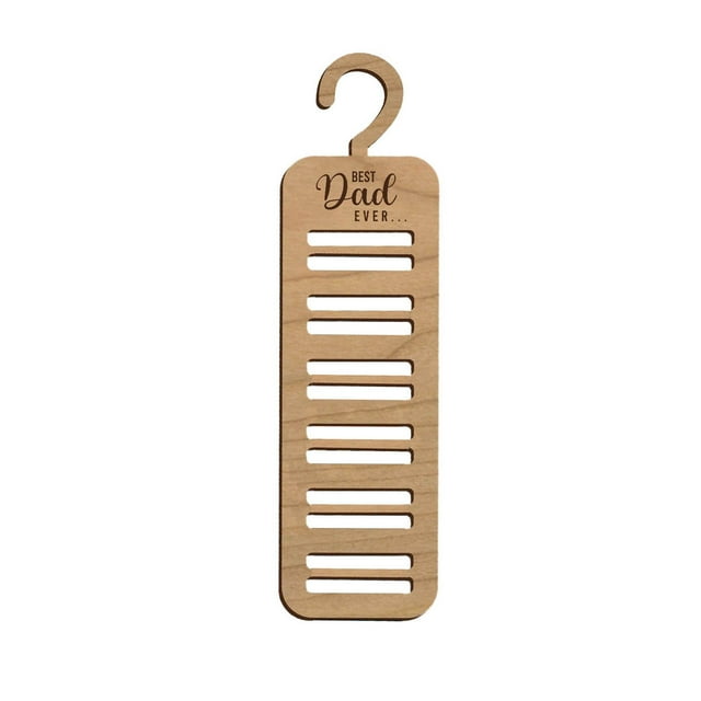 Father's Day Wooden Crafts Tie Rack - Space - Saving and Multifunctional