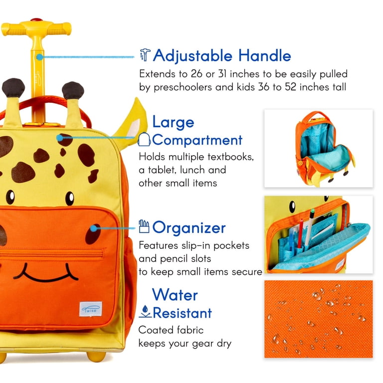Kids' Twise Side-Kick 16" Rolling Backpack - Giraffe