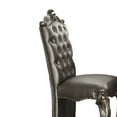 thumbnail image 2 of ACME Versailles Faux Leather Counter Dining Chair in Silver Platinum Set of 2, 2 of 6