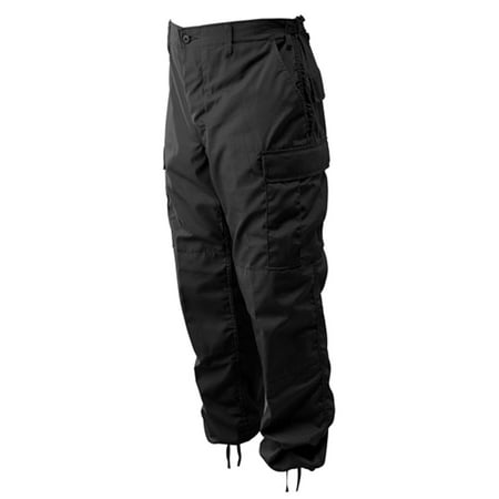US Military Spec BDU Tactical Pants, 100% Cotton Rip Stop, Black, Made ...