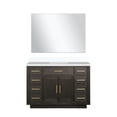 thumbnail image 5 of Abbey 48" W Brown Oak Single Vanity, Cultured Marble Top and 46" Mirror, 5 of 11