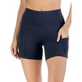 thumbnail image 4 of SAYFUT Women's High Waist Workout Yoga Shorts with Out Pockets Tummy Control Athletic Sports Pants, 4 of 7