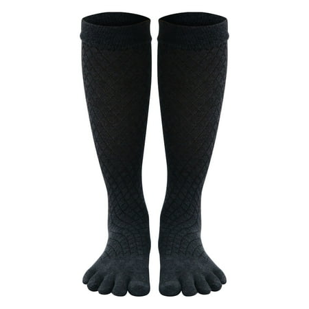 

1 Pair Cotton Separated-toes Stockings Solid Color Socks Durable Home Socks