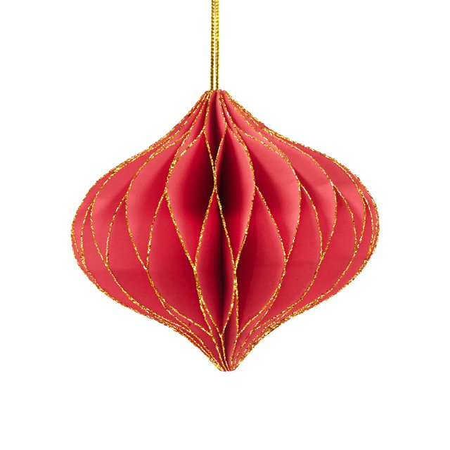 EGNMCR Christmas Decorations, Paper Lantern Christmas Tree Balls, Christmas Tree Decoration Hanging Paper Fans, Mini Shatterproof Christmas Balls, Tree Hanging Christmas Decorations honeycomb ball