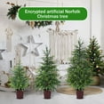 thumbnail image 3 of Artificial Norfolk Christmas Tree with Realistic Potted Design and LED Lights for Indoor Holiday Decor, 3 of 7