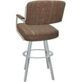 thumbnail image 2 of Swivel Extra Tall 34" Metal Bar Stool - M-110 WB - Watusi Madder Red - White, 2 of 3