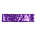 thumbnail image 2 of Manyakai Women's Sparkly Glitter Sequin Wide Waist Elastic Cinch Belt Vintage Buckle Chunky Belt Purple One Size, 2 of 7