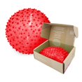 thumbnail image 1 of Edushape La pelota sensorial original para bebé - Pelota para bebé desinflada de color rojo transparente de 7 pulgadas que ayuda a mejorar las habilidades motoras gruesas para niños de 6 meses en adel, 1 of 1