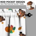 thumbnail image 3 of Fall Kitchen Curtains 39 Inch Short - 32Panel Set, Autumn Harvest Print, Rod Pocket Window Treatment for Thanksgiving, Farmhouse, Cafe, Living Room - Machine Washable, 3 of 4