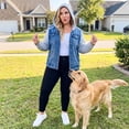 thumbnail image 3 of Agnes Orinda Women's Plus Size Jackets Layered Coats Drawstring Hoodie Denim Jean Jackets 1X Blue, 3 of 8