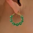 thumbnail image 4 of WIFKLSIIPG 1 Paire de Boucles d'Oreilles Fleur Boho Printemps et Été Fleurs Colorées Boucles d'Oreilles Perlées pour Femmes Boucles d'Oreilles Rondes Perlées, 4 of 5