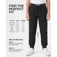 thumbnail image 3 of 3 Pack Boys' Cotton Fleece Joggers Sweatpants Athletic Pants Pockets Kids, 3 of 5
