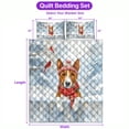thumbnail image 5 of Playful Basenji Welcomes Winter Snowy Day with Cardinal Bird Quilt Bedding Set African Barkless Dog Lover 1 Blanket Bed Cover 2 Pillowcases - 12017, 5 of 5