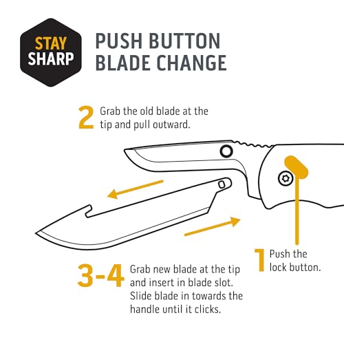 Outdoor Edge Replacement Knife Blades 3" Drop Point 12PK