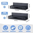 thumbnail image 2 of 4 Pack Magnetic Spice Rack for Refrigerator, Large Moveable Magnetic Fridge Organizer Shelf, Metal Magnetic Refrigerator Side Shelves, Magnetic Kitchen Rack with Openwork Pattern (Black), 2 of 7