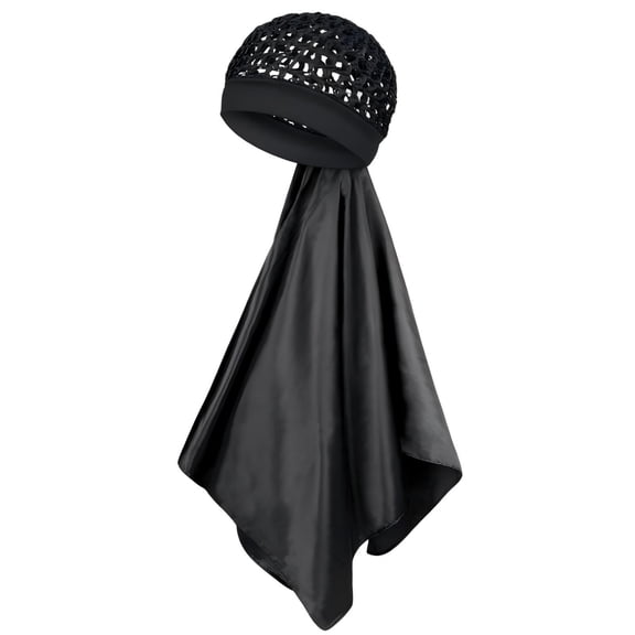 Satin Sleep Cap Scarf Combo, Soft Hair Wrap with Net, 29 Inch Length, Protective Bonnet for Night Hair Care