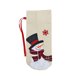 thumbnail image 1 of Kearding Cubiertas navideñas para decoración de botellas de vino con cordón, bolsa de almacenamiento de champán, de cena para Hotel, Muñeco de nieve, 1 of 6