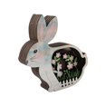 thumbnail image 1 of EASTIN Wooden Carving Rabbit Handicraft Creative Ornaments Multicolor Easter Home Decor, 1 of 11